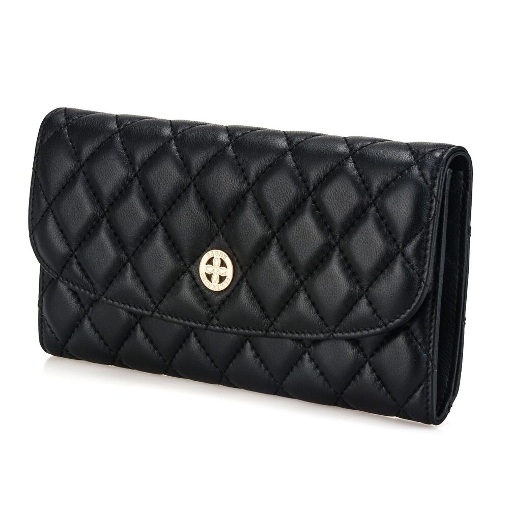5329 Luxury Quilted Leather Wallet Flap Long Wallet Credit Card Holder Coin